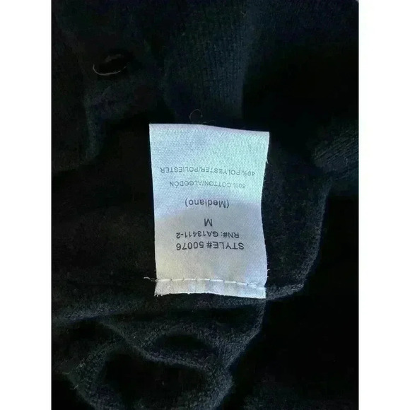 Women's Teaspoon Black Cardigan Button Back Size Medium Trendy Brandy Melville - Picture 3 of 4